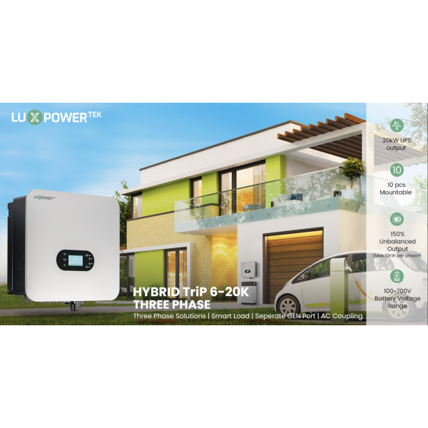 LUX Power Brand 20 kwatt, 3 Phase Hybrid Solar Power Inverter